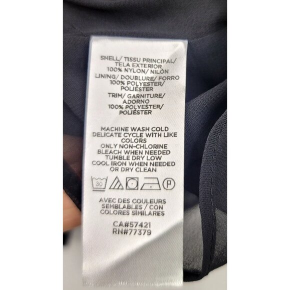 Ann Taylor Lined Black Lace Halter Top Bow Tie Back Buttoned Keyhole Medium - Picture 7 of 9